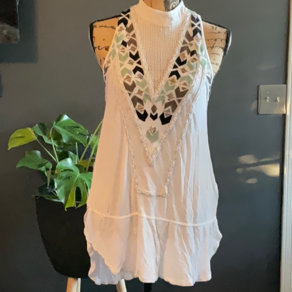 Free People Embellished Woven Tunic
